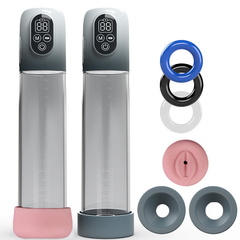 Electric Penis Enlarge Vacuum Pum 4 IN 1 Vacuum Penis Pump with Multiple Training modes for the Training Season Automatic High-Vacuum Penis Enlargement Extend Pump