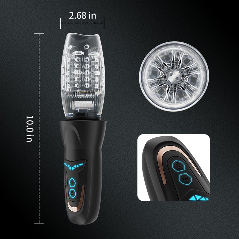 Breathwhirl Automatic Thrusting Rotating Vibration Male Stroker Masturbator Adult Toy