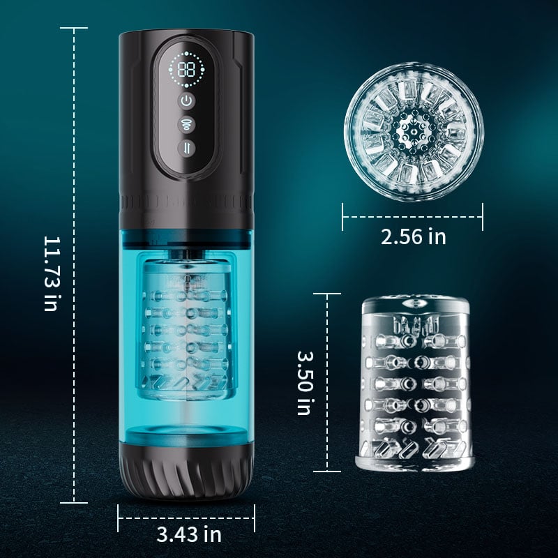 Hunter——Perfect for Larger Sizes Automatic 9 Thrusting Telescopic & Rotating 9 Suction Male Masturbator
