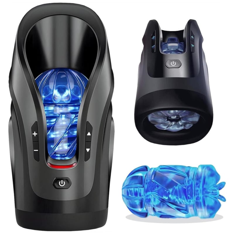 Leten Sex Toy Automatic Male Masturbator Cannon King Mini 3D Fleshy Thrusting Telescopic Vibrating Automatic Male Masturbator Blowjob Stroker
