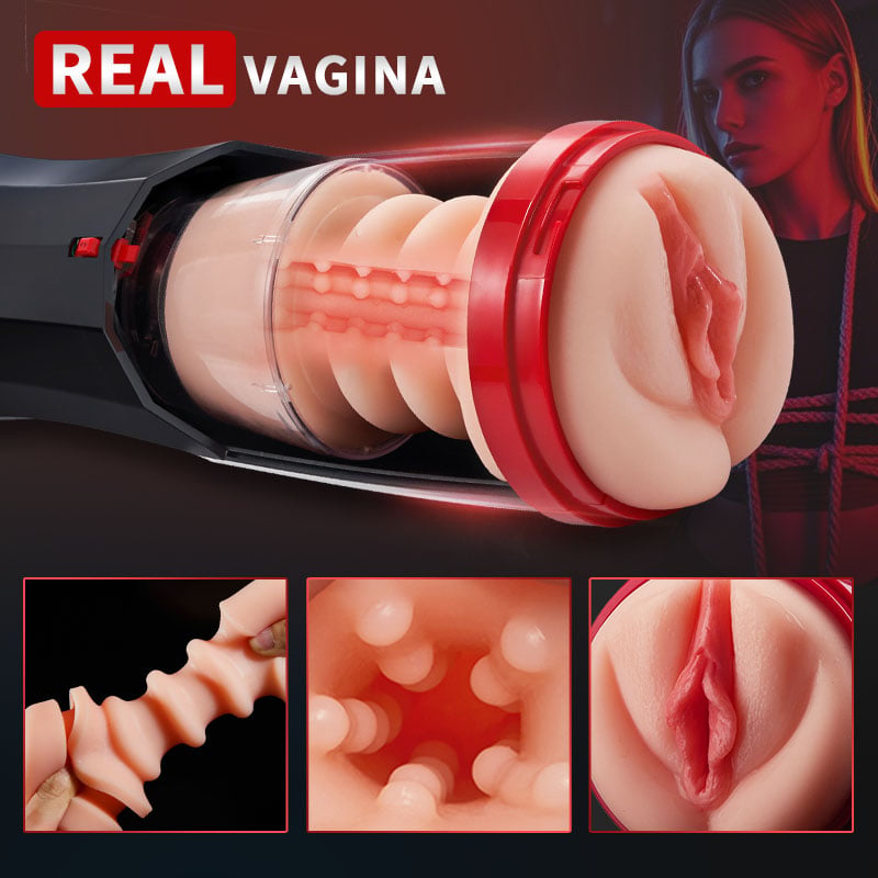 Lifelike Automatic 5 Thrusting Telescopic 10 Vibrating Vocable Masturbator