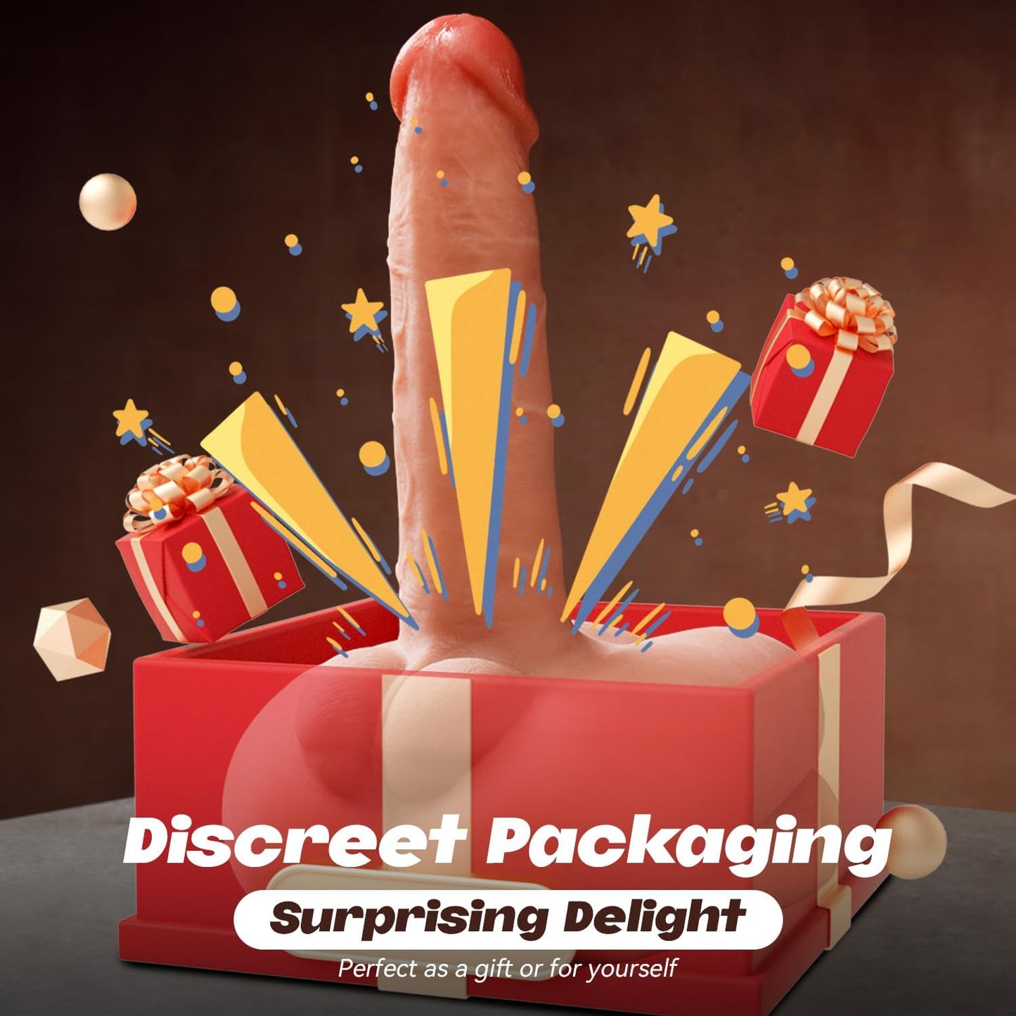 Thrusting Dildo Vibrator Sex Toys - Hands-Free Riding Grinding Dildos with 7 Thrusting & Vibration Modes for G Spot Dual Stimulation, Realistic Sex Machine with Anal Channel Adult Toys for Women & Men