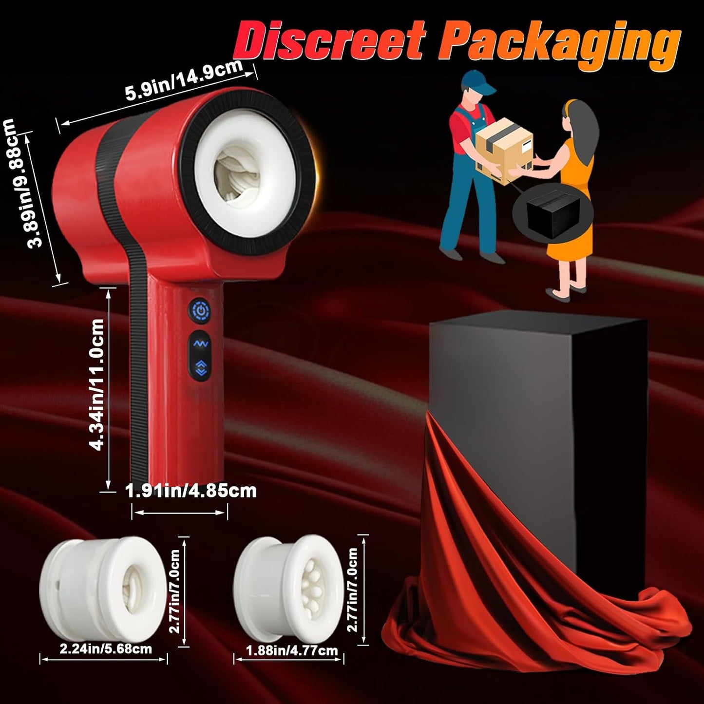 Male Masturbator Adult Sex Toys for Men - Dual-Sleeve Automatic Thrusting Rotating Vibrating Blowjob Sex Machine Oral Sex Toy Stroker Penis Vibrator, Mens Masturbators Cup Pocket Pussy for Men