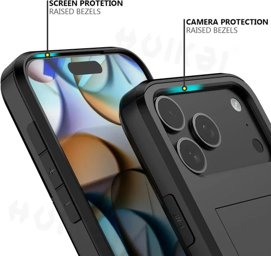 Case For iPhone 17 Pro Max 16 Pro Max 17e 15 14 13 12 11 Wallet Card Holder Slide Slot Slim Hard PC Heavy Duty Protective Covers