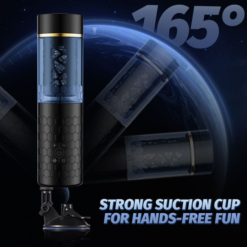【4.33 IN Depth】STORM CUP 10 Thrusting Spinning Masturbator with Suction Cup Male Masturbator