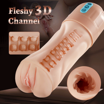 Beate 5 Sucking & 10 Vibrating Realistic Vagina Male Masturbator