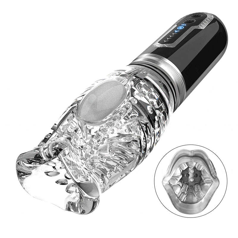 Amber-Double Egg Vibrators Automatic 5 Thrusting Male Masturbator Rotation 7 Vibrating Oral Sex Handheld Masturbator Pocket Pus