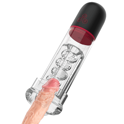 Electric Penis Enlarge Vacuum Pump Vibration 9 Mode Suction Penis Pump Automatic High-Vacuum Penis Enlargement Extend Pump, Air Pressure Device