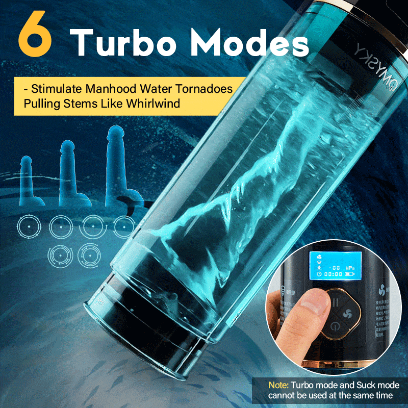 Electric Penis Enlarge Vacuum Pump 6 Hydrotherapy with Display Male Enhancement Water Penis Pump