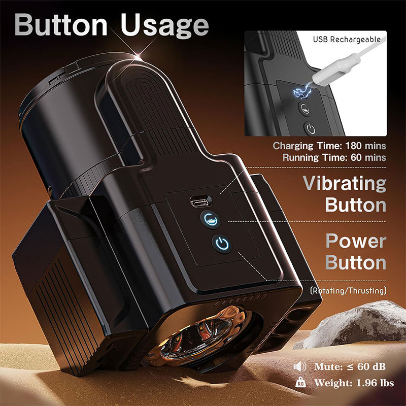 Camera Shape 3 IN1 Automatic Thrusting Telescopic Rotation Detachable Multifunctional Masturbator Male Sex Toy