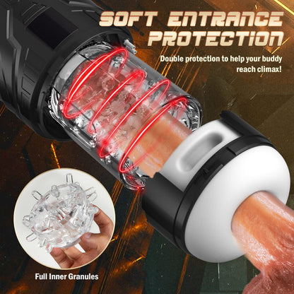 Automatic Male Masturbator Cup 7 Thrusting Rotating 7 Vibrating Masturbator with Suction Cup