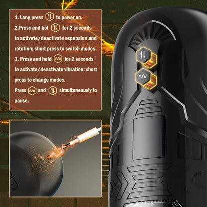 Automatic Male Masturbator Cup 7 Thrusting Rotating 7 Vibrating Masturbator with Suction Cup