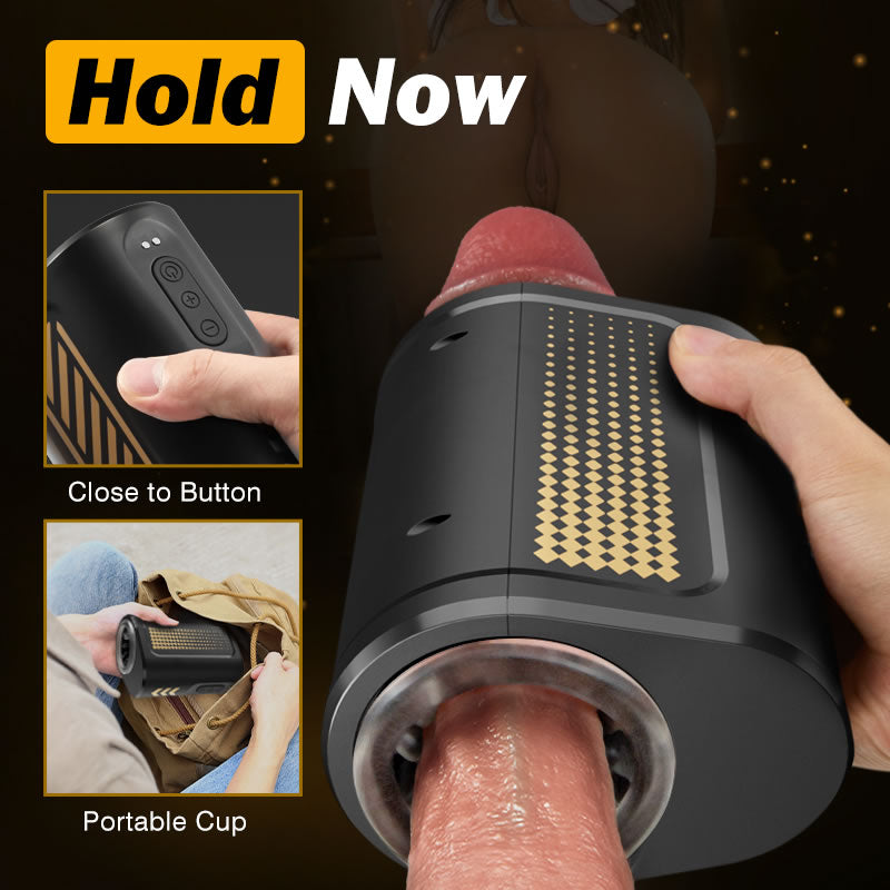 Morgan Open-ended Fully Waterproof Automatic 7 Thrusting Telescopic Rotating Portable Masturbator Male Sex Toys