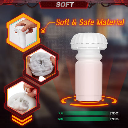 Automatic Male Masturbator Sex Toy One-click Orgasm with 4 Thrusting Telescopic & Heating Future Masturbator