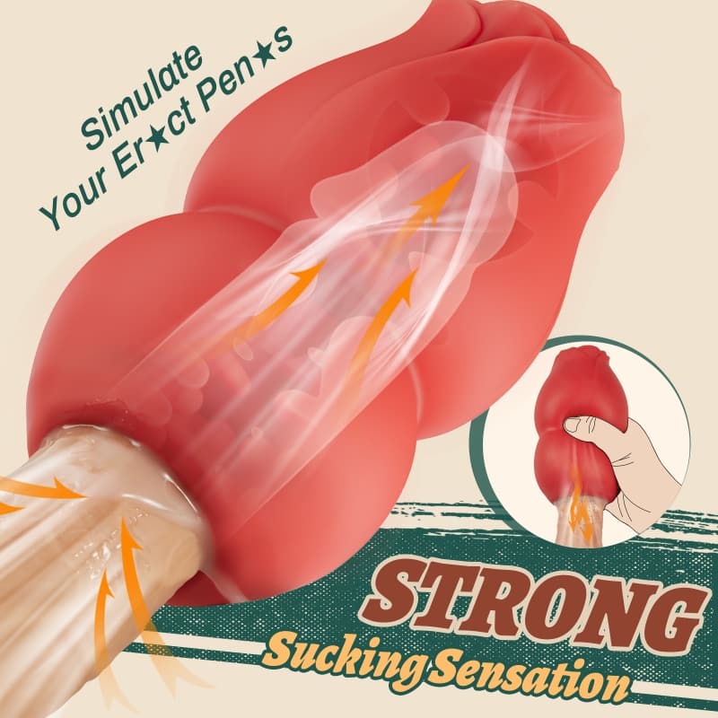 3D Rose Heating Male Masturbator