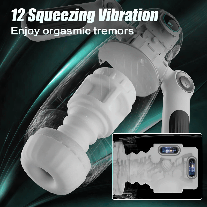 Hamster Automatic Male Masturbator Cup 7 Thrusting Telescopic Squeezing 12 Vibration Masturbator Experience More Authen Men Sex Toys Tic Piston