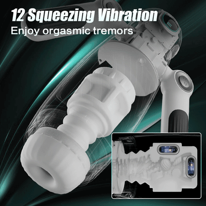 Hamster Automatic Male Masturbator Cup 7 Thrusting Telescopic Squeezing 12 Vibration Masturbator Experience More Authen Men Sex Toys Tic Piston