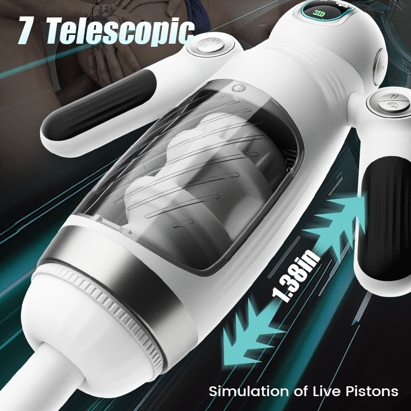 Hamster 7 Thrusting Telescopic Squeezing 12 Vibration Masturbator Experience More Authen Men Sex Toys Tic Piston