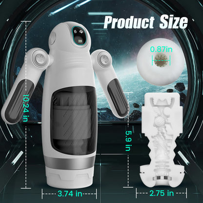 Hamster Automatic Male Masturbator Cup 7 Thrusting Telescopic Squeezing 12 Vibration Masturbator Experience More Authen Men Sex Toys Tic Piston