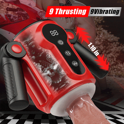 Calvin Automatic 9 Thrusting & Vibrating Massage Training Male Masturbator 2 IN 1 Sex Toy