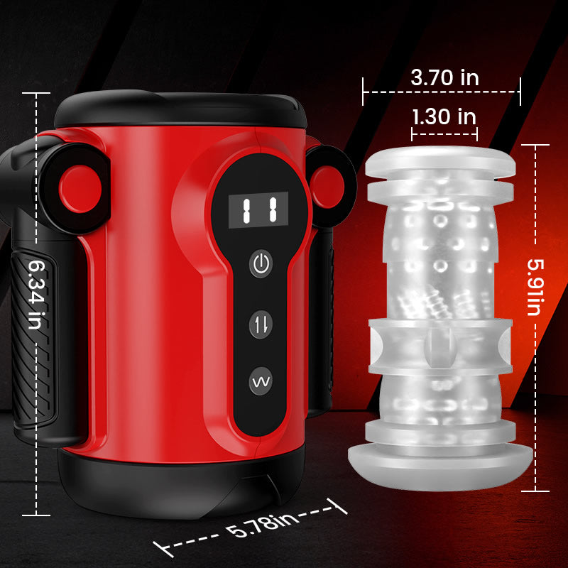 Calvin Automatic 9 Thrusting & Vibrating Massage Training Male Masturbator 2 IN 1 Sex Toy
