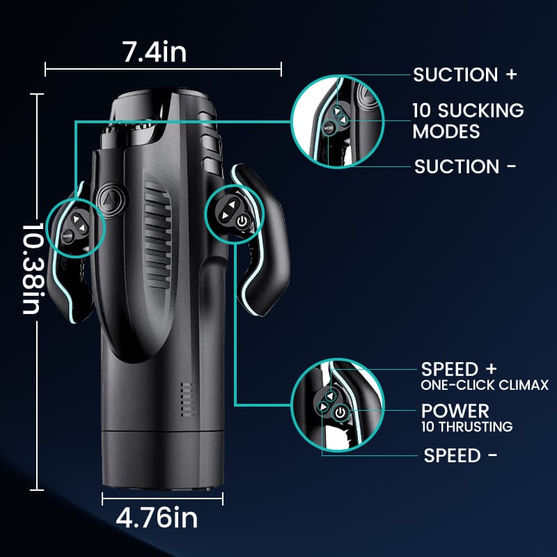 Leten 10 Vibrating & Sucking Voice Handheld Male Masturbator Male Sex Toys