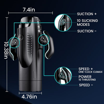 Leten 10 Vibrating & Sucking Voice Handheld Male Masturbator Male Sex Toys