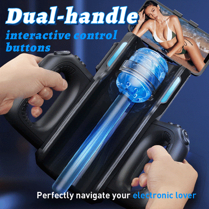Leten Sex Toy Automatic Male Masturbator - Men Electric Adult Sex Machine with 12times/s Thrusting, Hand Free Penis Training Stroker with Phone Holder and 2 Soft Silicone Pocket Pussy
