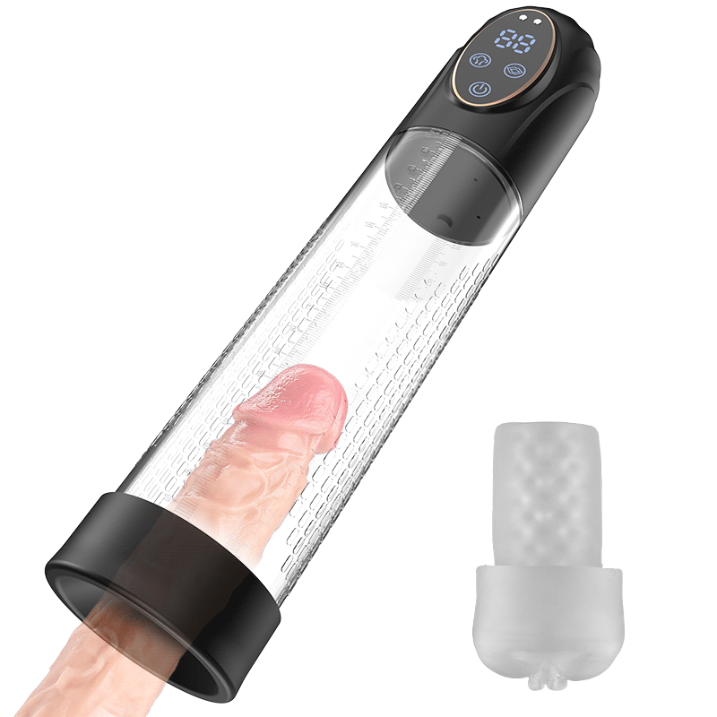 Electric Penis Enlarge Vacuum Pump Full Waterproof 6 Modes Erection Enlargement Penis Pump Automatic High-Vacuum Penis Enlargement Extend Pump