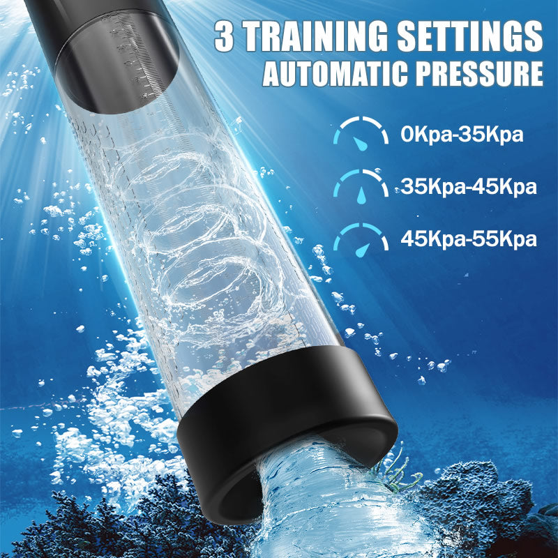 Electric Penis Enlarge Vacuum Pump Full Waterproof 6 Modes Erection Enlargement Penis Pump Automatic High-Vacuum Penis Enlargement Extend Pump