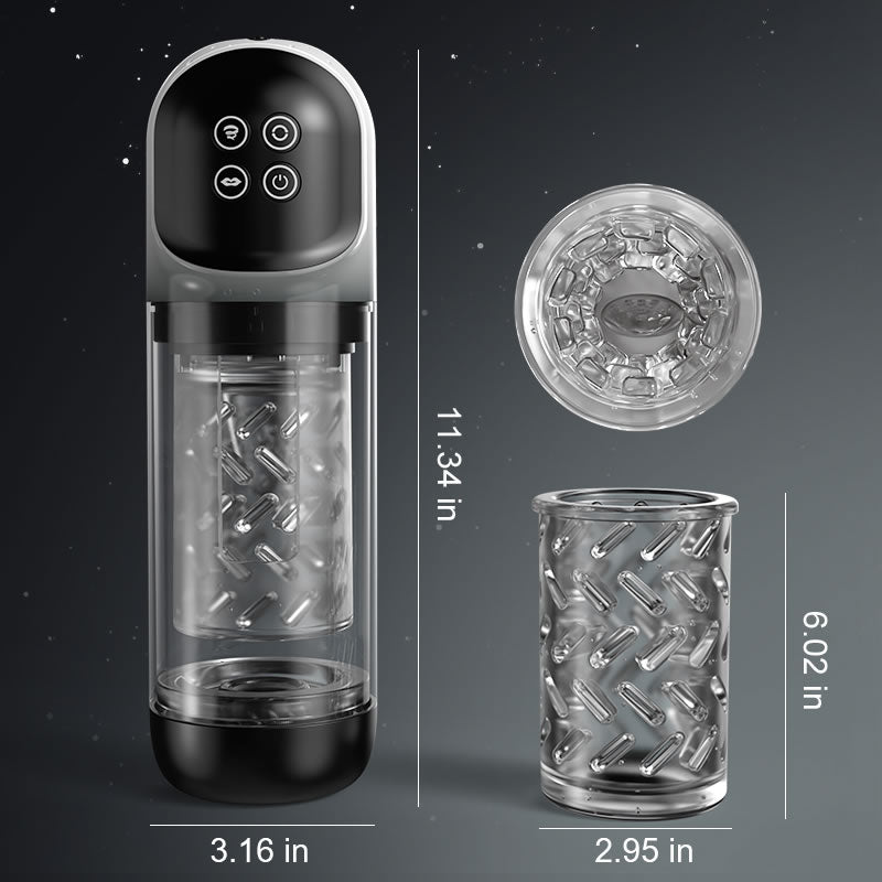 【6.02 IN Depth】 Night Elf 7 Rotation Suction Vacuum Pumps Masturbator Pocket Pussy Adult Male Sex Toys
