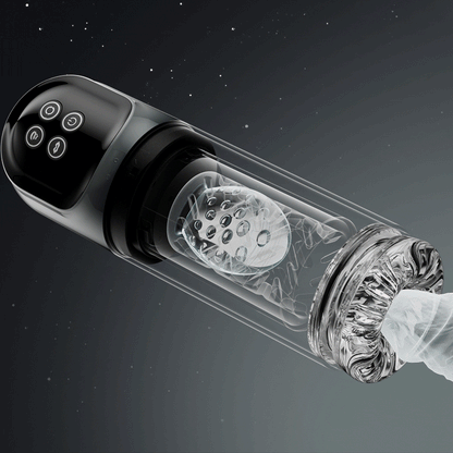 【6.02 IN Depth】 Night Elf 7 Rotation Suction Vacuum Pumps Masturbator Pocket Pussy Adult Male Sex Toys
