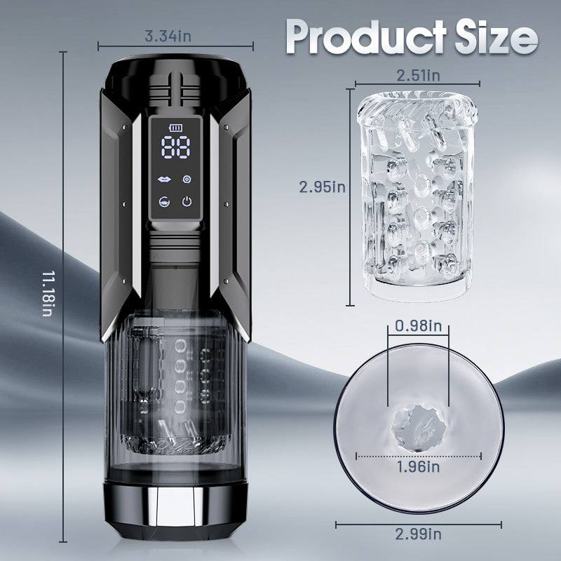 Automatic Male Masturbator 7 Thrusting Rotation 7 Vacuum Sucking for Oral Sex LCD Display Masturbator Sex Toys for Men