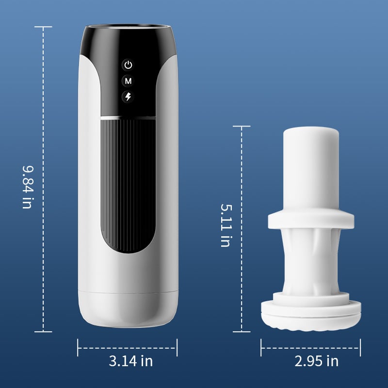 Wearable Automatic 7 Thrusting & Vibrating Heating Vocable Masturbator Male Sex Toys