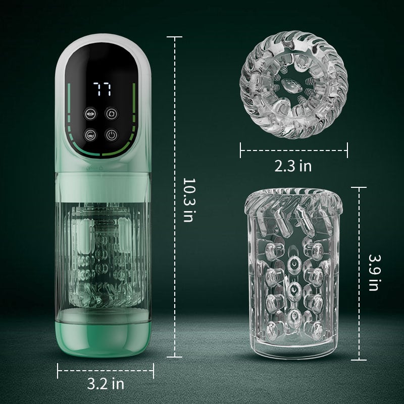 4 in 1 Dual Egg Vibrator Automatic Male Rotating Thrusting Telescopic Suction Masturbator Sex Toys for Men