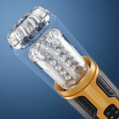 Automatic 3 Thrusting Telescopic & Rotation 7 Vibration Penis Pump Masturbator Adult Sex Toys for Men