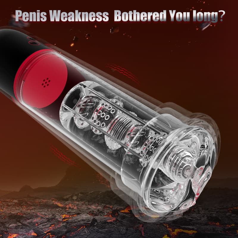 Electric Penis Enlarge Vacuum Pump Vibration 9 Mode Suction Penis Pump Automatic High-Vacuum Penis Enlargement Extend Pump, Air Pressure Device