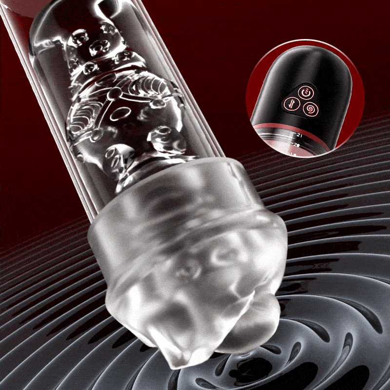 Electric Penis Enlarge Vacuum Pump with Vibrating & Sucking 2 IN 1 Lips Penis Pumps Male Sex Toys
