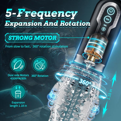 Amber-Double Egg Vibrators Automatic 5 Thrusting Male Masturbator Rotation 7 Vibrating Oral Sex Handheld Masturbator Pocket Pus