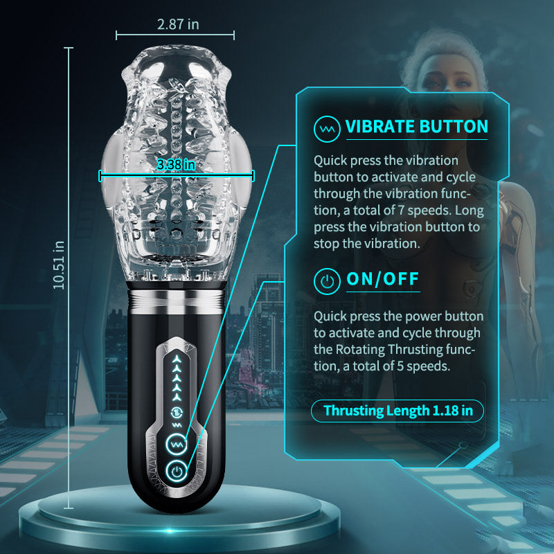 Amber-Double Egg Vibrators Automatic 5 Thrusting Male Masturbator Rotation 7 Vibrating Oral Sex Handheld Masturbator Pocket Pus