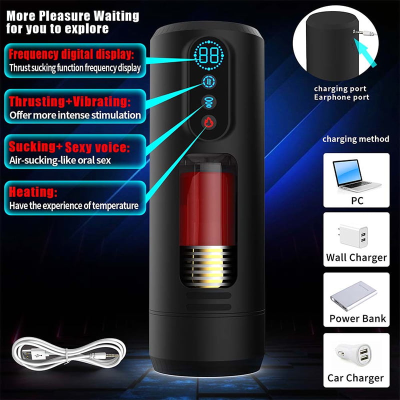Automatic Male Telescopic Rotation Masturbators Cup 9 Thrusting Telescopic Vibration Sucking Heated Aircraft Male Stroker