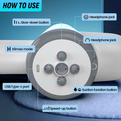 Jackson Self-Lube Automatic 8 Thrusting Telescopic & Sucking Automatic Lubricating Male Masturbator with Strap, Hands Free Thrusting Sex Toys for Men, Adult Pleasure Automatic Stroker, Masturbador para Hombre Blowjobsex Machine