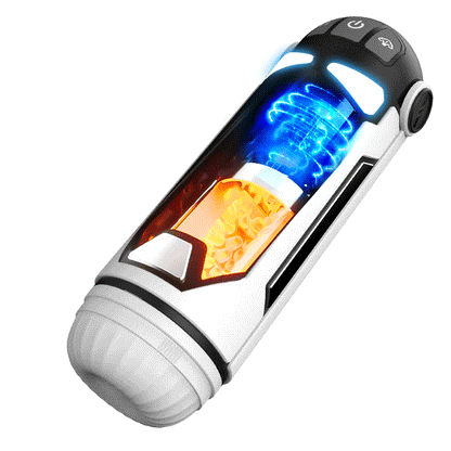 Automatic Male Masturbator Sex Toy One-click Orgasm with 4 Thrusting Telescopic & Heating Future Masturbator