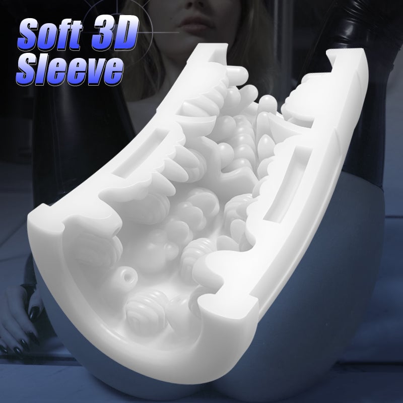 Automatic Through-Hole Thrusting Telescopic Vibrating Stroking Open-ended Male Masturbator Sex Toys for Men