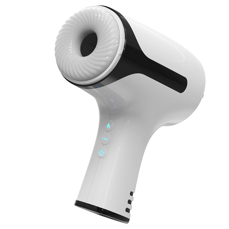 Automatic Through-Hole Thrusting Telescopic Vibrating Stroking Open-ended Male Masturbator Sex Toys for Men