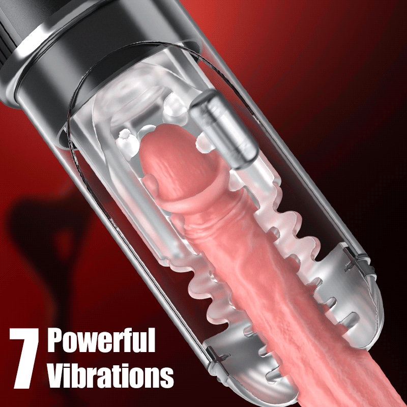 Automatic Male Masturbator Cup 5 Rotating 5 Sucking 7 Vibrating Masturbator & Training 2 IN 1 Adult Toys