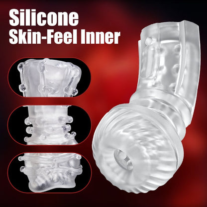 Automatic Male Masturbator Cup 5 Rotating 5 Sucking 7 Vibrating Masturbator & Training 2 IN 1 Adult Toys