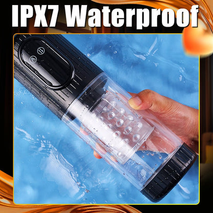 Automatic Thrusting Telescopic Suction Quiet & Digital Display Vacuum Penis Pumps Masturbator Pocket Pussy Adult Sex