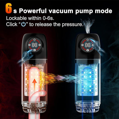 Automatic 7 Rotating 7 Sucking Lcd Display Pumps & Enlargers Automatic Male Masturbator