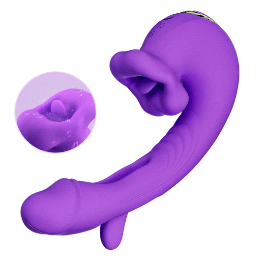 Upgraded Mouth-Shaped Clit Tongue Licking Flapping G-spot Vibrator
